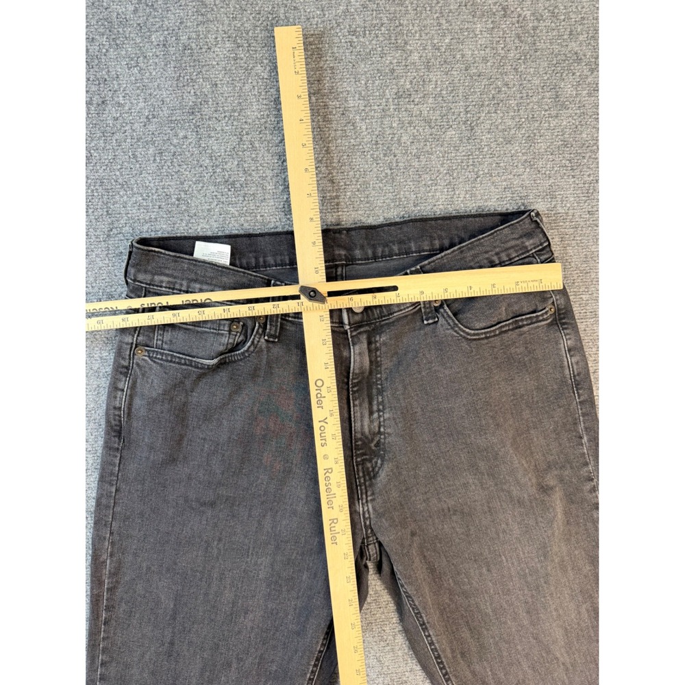 Levis 541 Athletic Taper Jeans Mens 36x34 Faded Black Grey Denim Workwear Pants - Picture 6 of 8